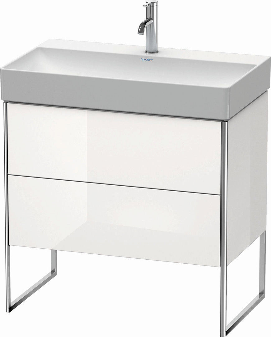 Duravit XSquare 31" White High Gloss Two Drawer Floorstanding Vanity Unit (XS444302222)