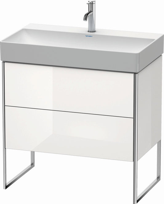 Duravit XSquare 31" White High Gloss Two Drawer Floorstanding Vanity Unit (XS444302222)