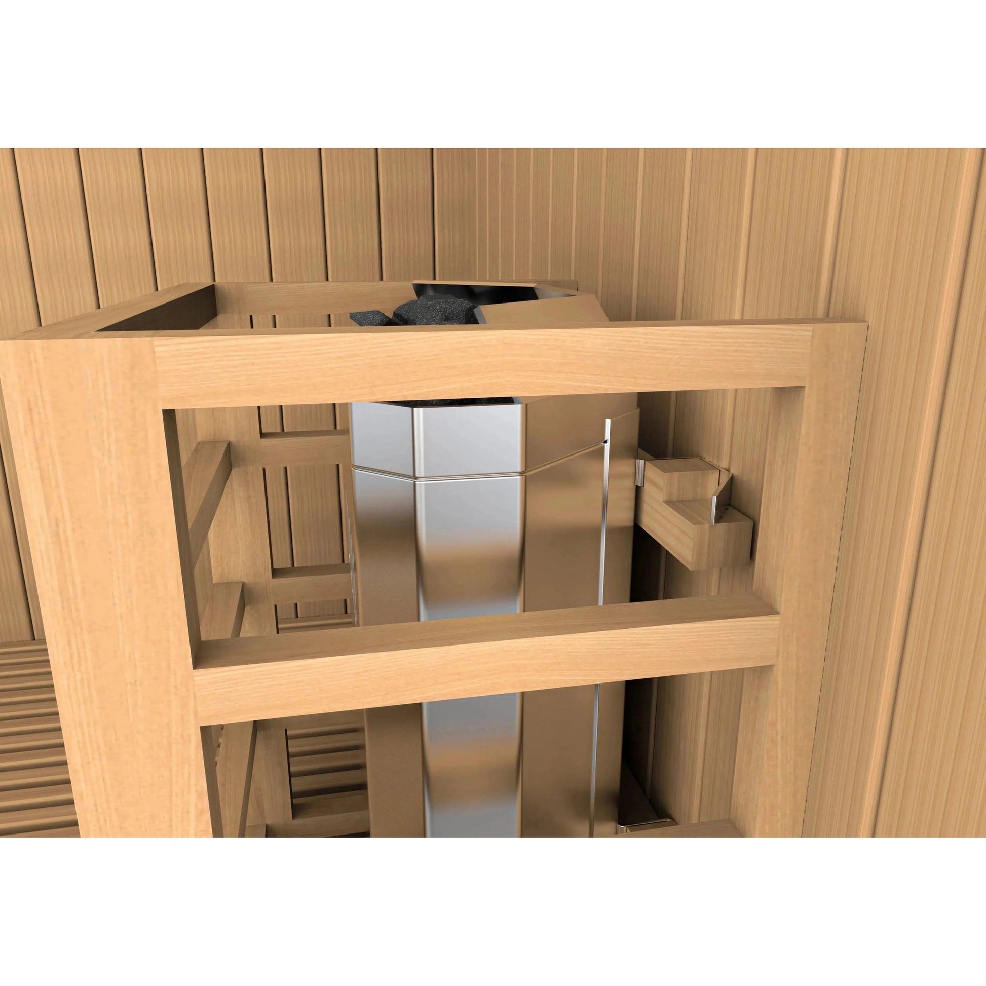 Golden Designs 2025 Updated Sundsvall Edition 2-Person Traditional Steam Sauna in Canadian Red Cedar