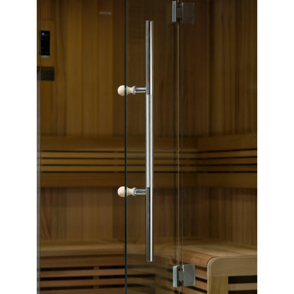 Golden Designs 2025 Updated Sundsvall Edition 2-Person Traditional Steam Sauna in Canadian Red Cedar