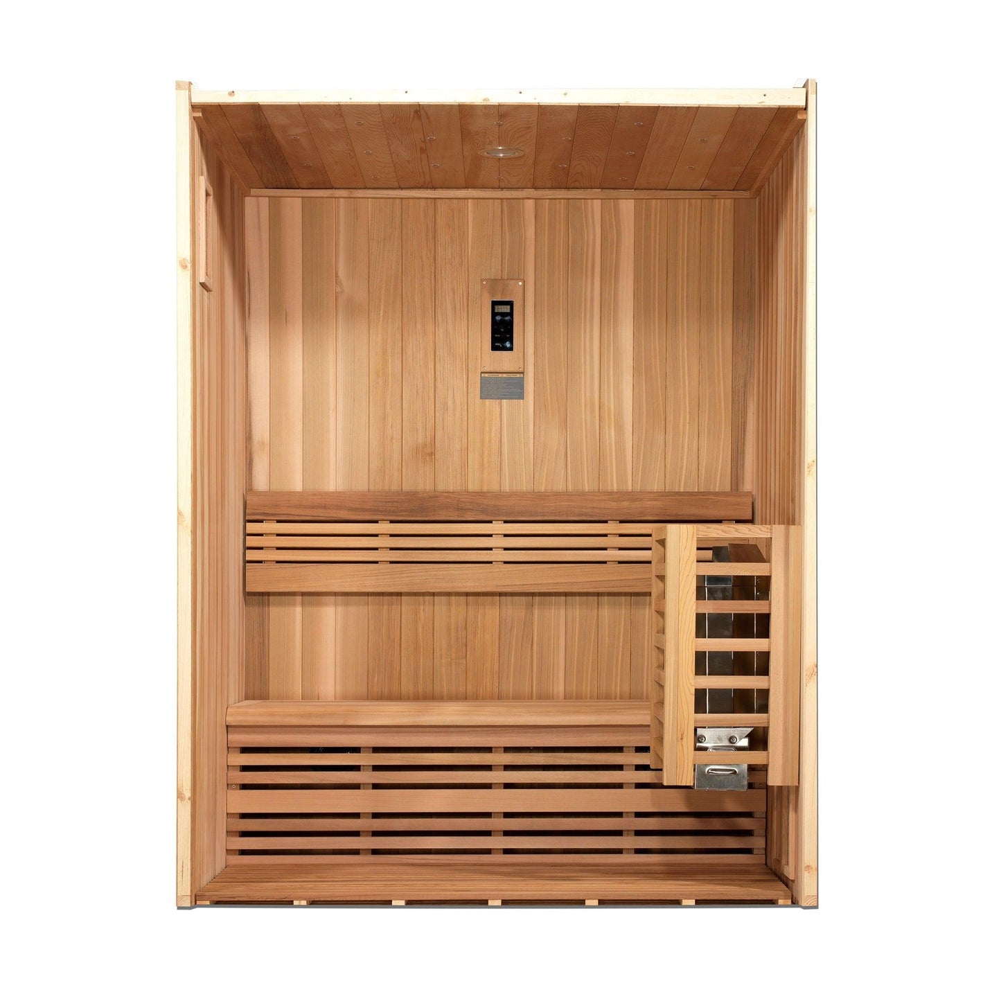Golden Designs 2025 Updated Sundsvall Edition 2-Person Traditional Steam Sauna in Canadian Red Cedar