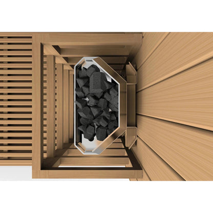 Golden Designs 2025 Updated Sundsvall Edition 2-Person Traditional Steam Sauna in Canadian Red Cedar