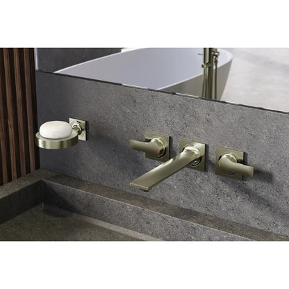 Grohe Allure 1.2 GPM Two-Handle Wall Mount StarLight Brushed Nickel Infinity Faucet