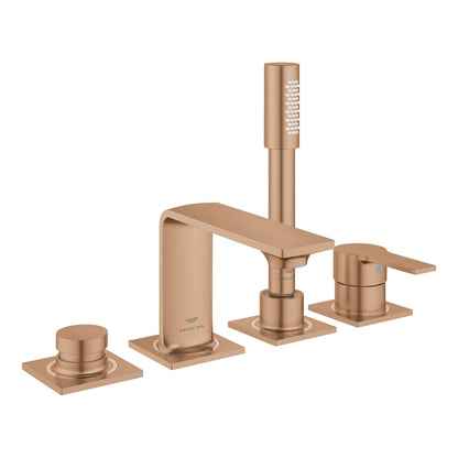 Grohe Allure 4-Hole Single-Handle Brushed Warm Sunset Deck Mount Roman Tub Faucet With 1.75 GPM Hand Shower