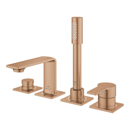Grohe Allure 4-Hole Single-Handle Brushed Warm Sunset Deck Mount Roman Tub Faucet With 1.75 GPM Hand Shower