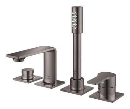 Grohe Allure 4-Hole Single-Handle Hard Graphite Deck Mount Roman Tub Faucet With 1.75 GPM Hand Shower