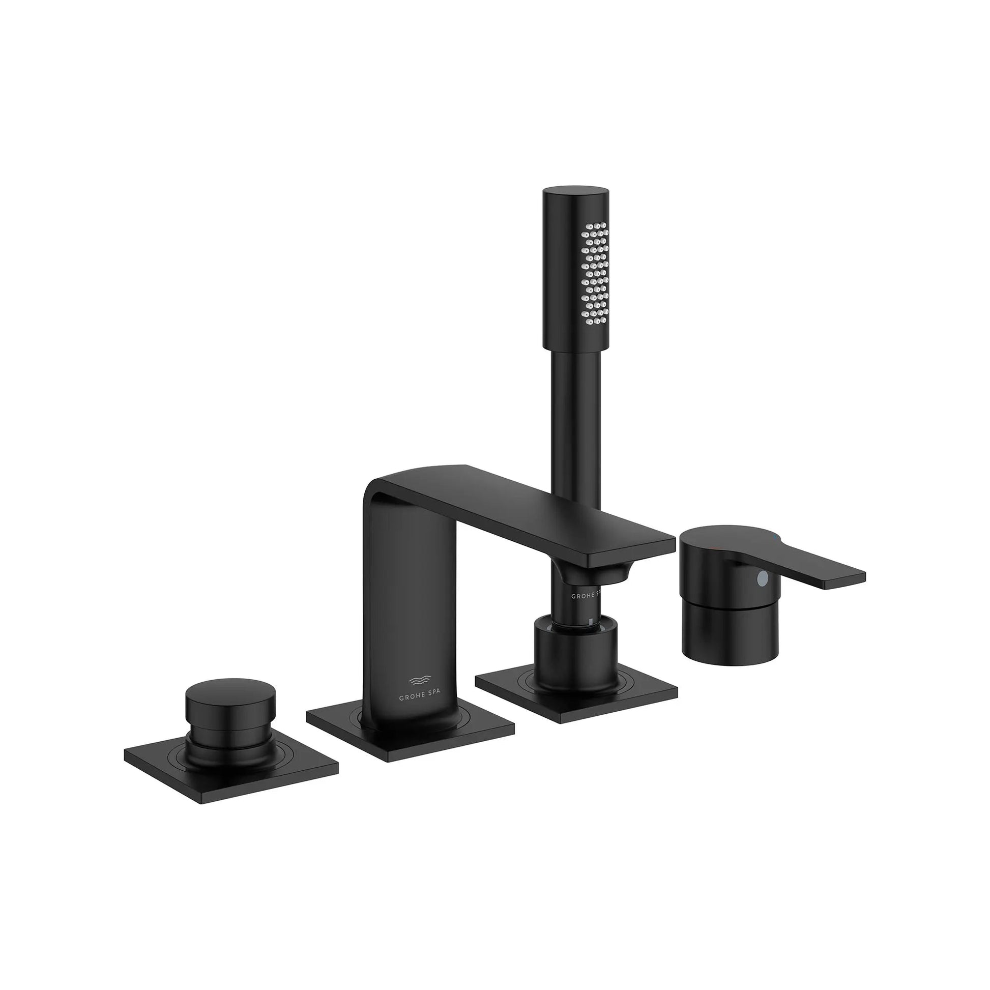 Grohe Allure 4-Hole Single-Handle Matte Black Deck Mount Roman Tub Faucet With 1.75 GPM Hand Shower
