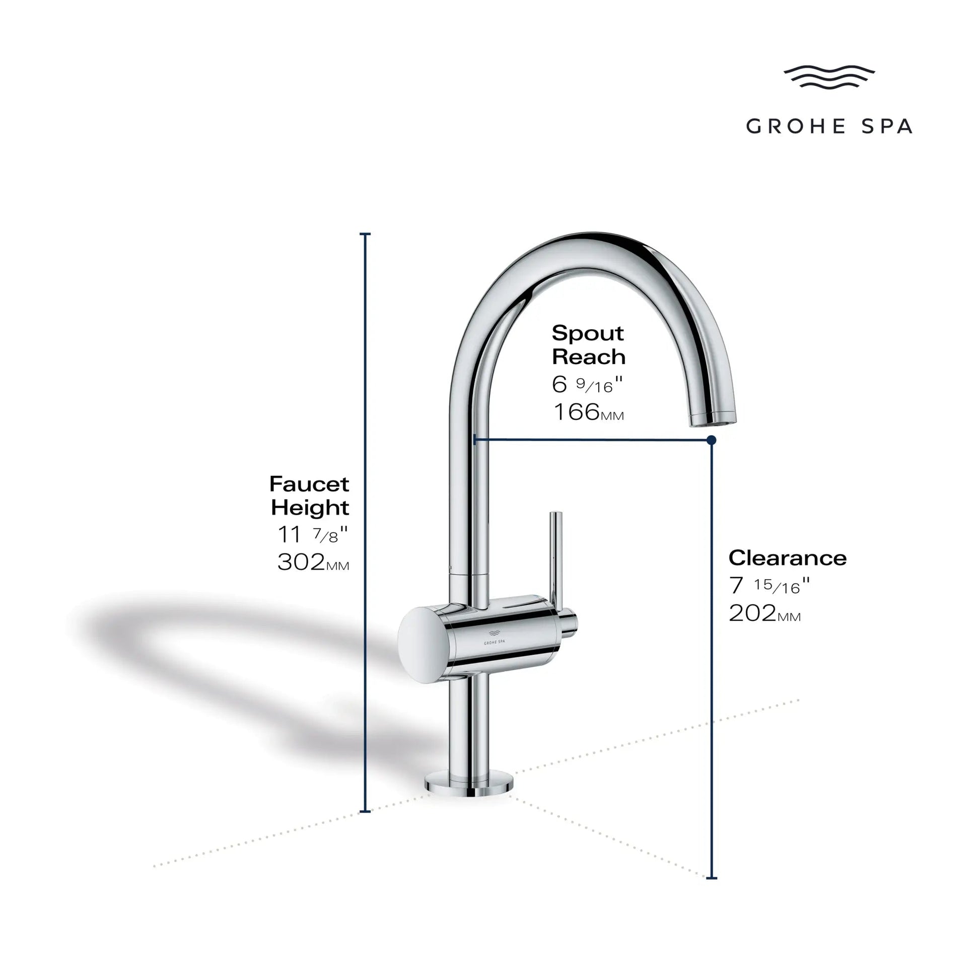 Grohe Atrio 1.2 GPM Single Hole Single-Handle StarLight Chrome Faucet
