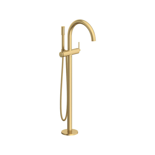 Grohe Atrio 1.75 GPM Single-Handle Freestanding Brushed Cool Sunrise Tub Faucet With Hand Shower