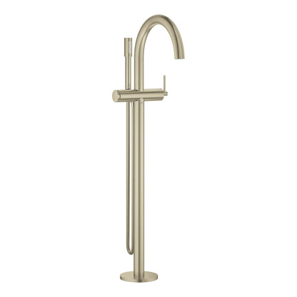 Grohe Atrio 1.75 GPM Single-Handle Freestanding Brushed Nickel Infinity Tub Faucet With Hand Shower