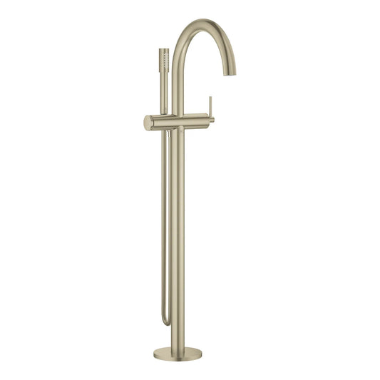 Grohe Atrio 1.75 GPM Single-Handle Freestanding Brushed Nickel Infinity Tub Faucet With Hand Shower