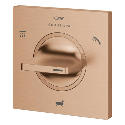 Grohe Atrio 3-Way Metal Lever Handle Brushed Warm Sunset Diverter Valve Trim