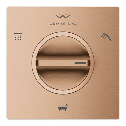 Grohe Atrio 3-Way Metal Lever Handle Brushed Warm Sunset Diverter Valve Trim