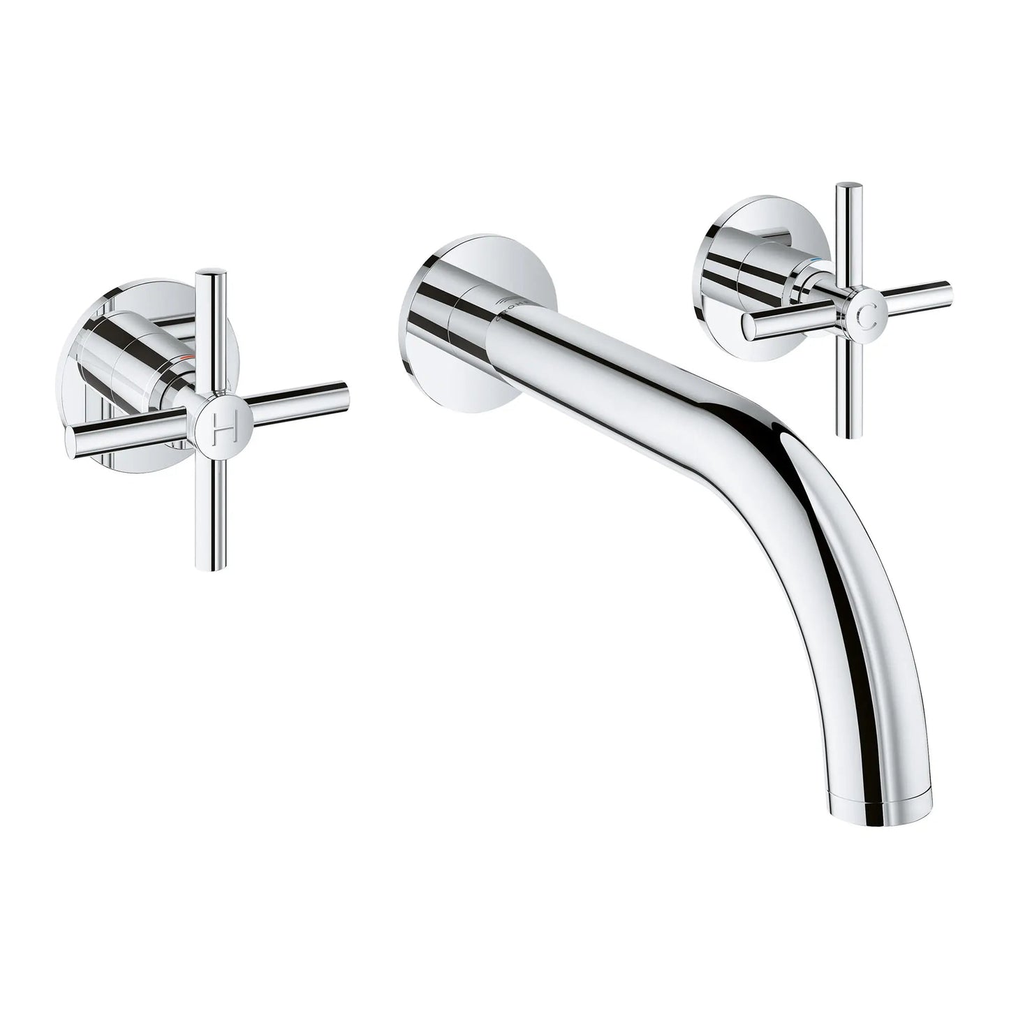 Grohe Atrio 8" 1.2 GPM Two-Handle Wall Mount StarLight Chrome Faucet