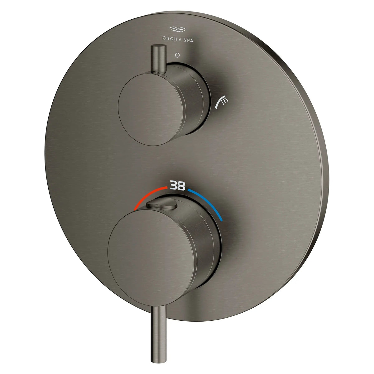 Grohe Atrio Dual Function 2-Handle Brushed Hard Graphite Thermostatic Valve Trim