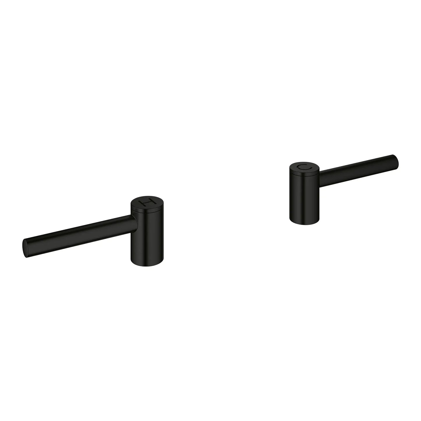 Grohe Atrio Matte Black Lever Handles For Sink Faucet (Pair)