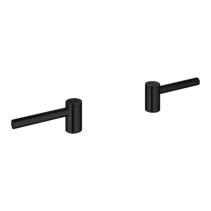 Grohe Atrio Matte Black Lever Handles For Sink Faucet (Pair)