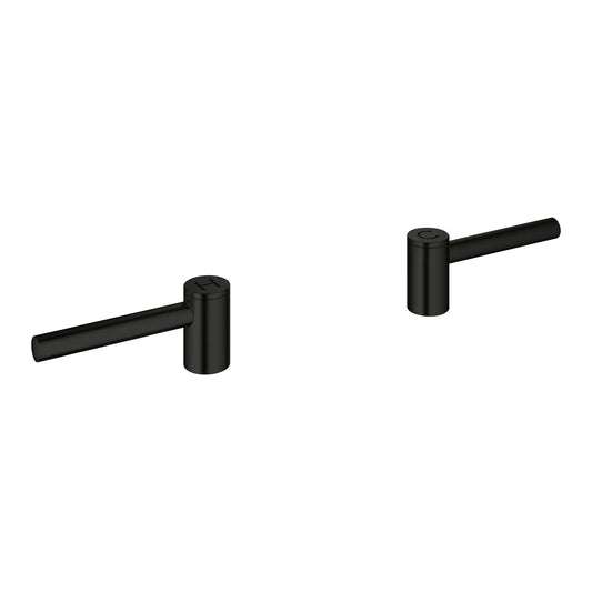 Grohe Atrio Matte Black Lever Handles For Sink Faucet (Pair)
