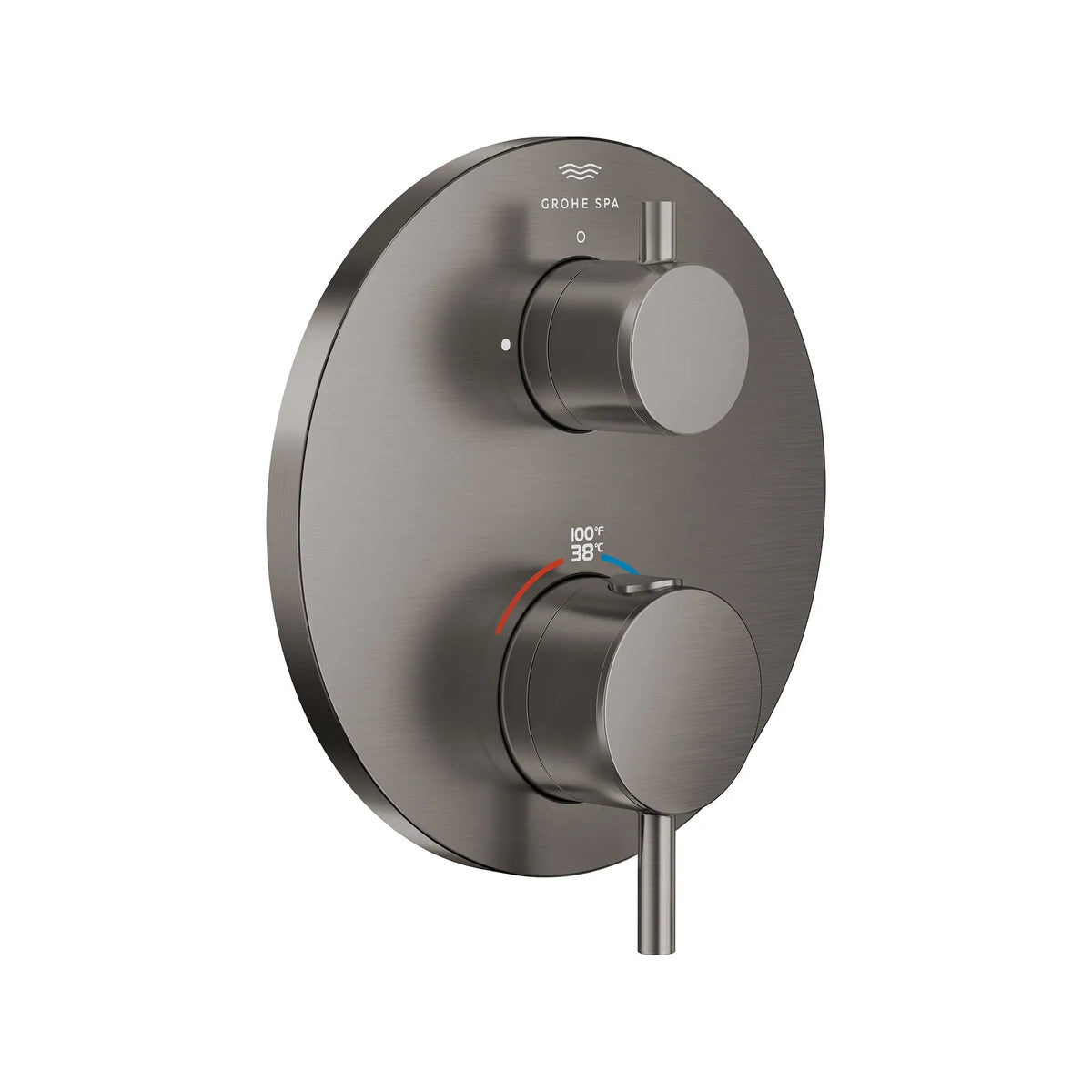 Grohe Atrio New Single Function 2-Handle Thermostatic Brushed Hard Graphite Valve Trim