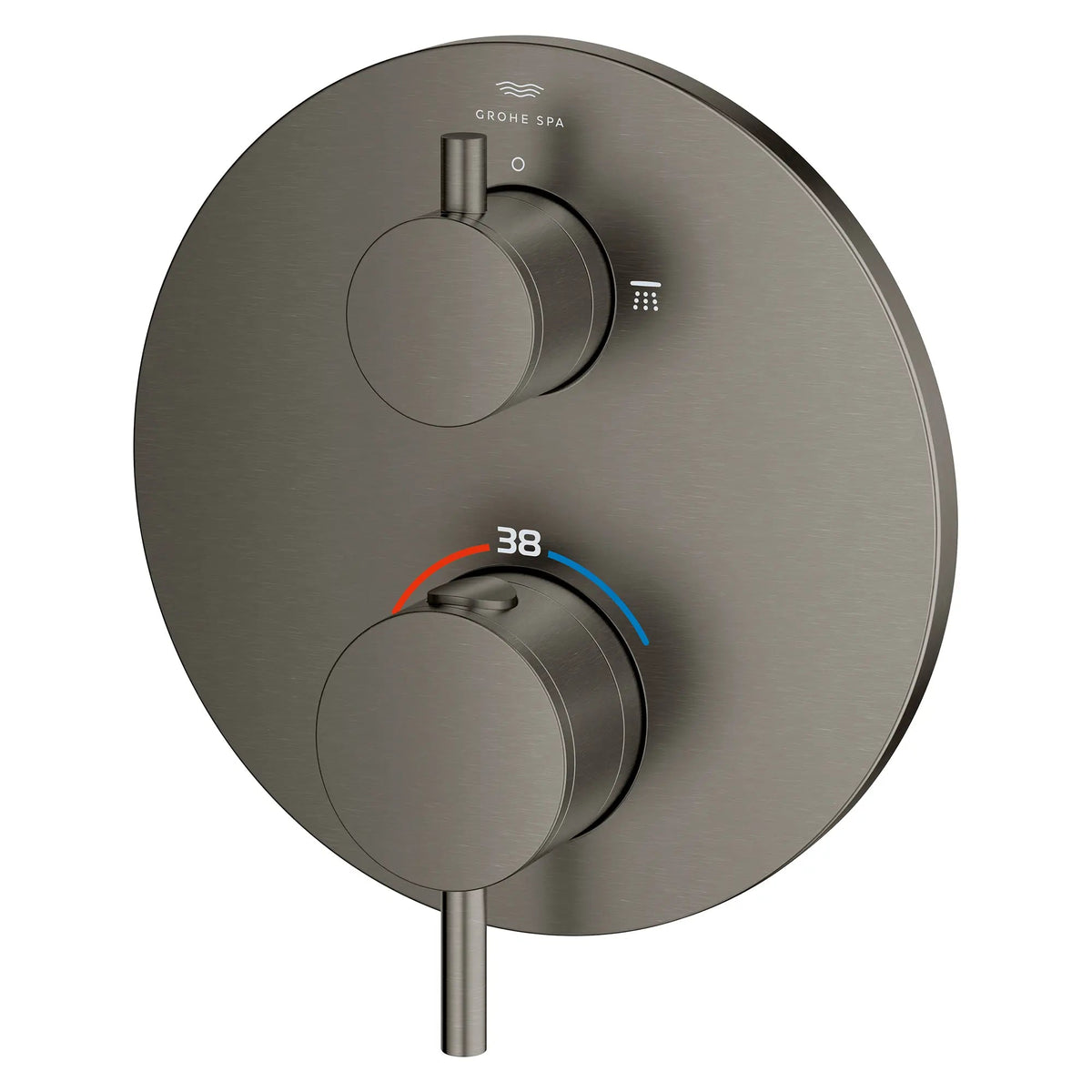Grohe Atrio New Single Function 2-Handle Thermostatic Brushed Hard Graphite Valve Trim