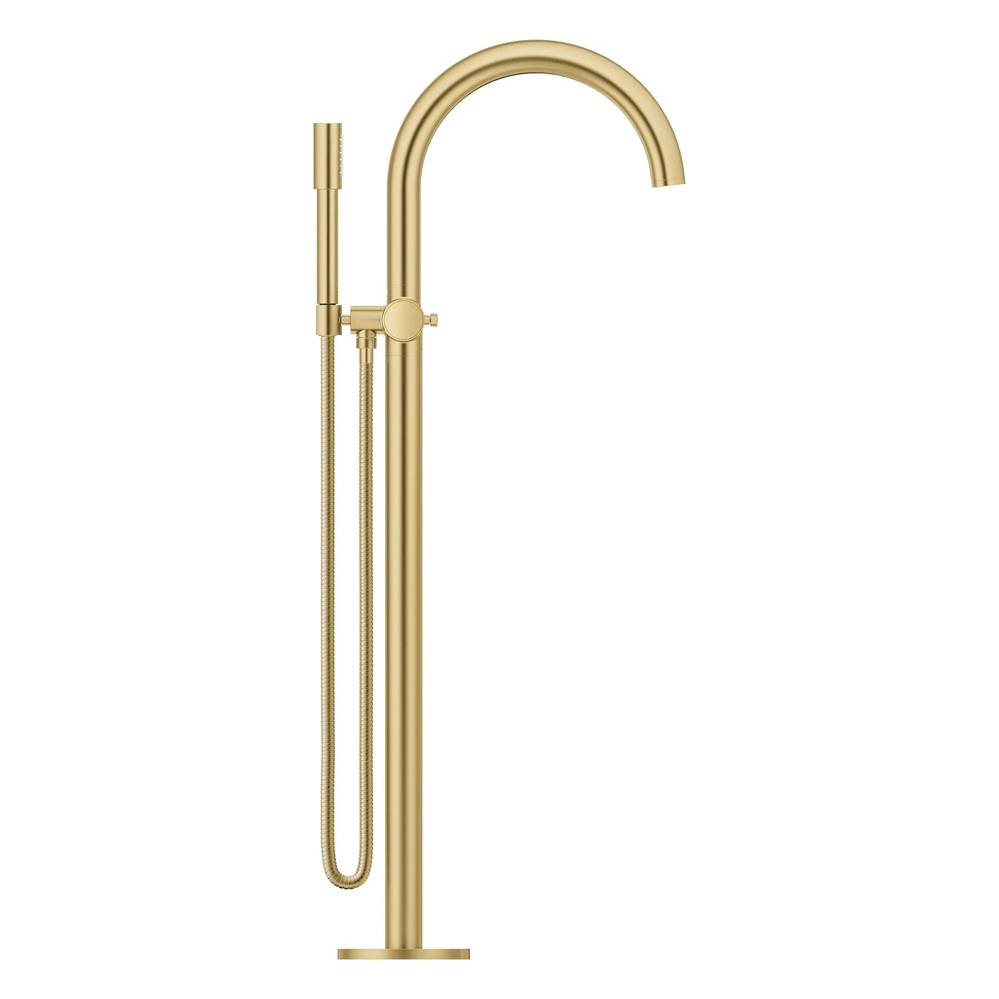 Grohe Atrio Private Collection 2-Handle Freestanding Brushed Cool Sunrise Tub Filler With Knob Handles and 1.75 GPM Hand Shower