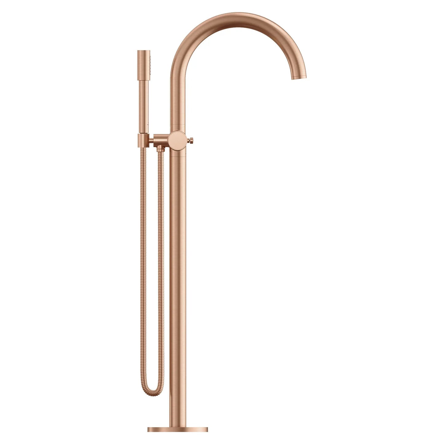 Grohe Atrio Private Collection 2-Handle Freestanding Brushed Warm Sunset Tub Filler With Knob Handles and 1.75 GPM Hand Shower