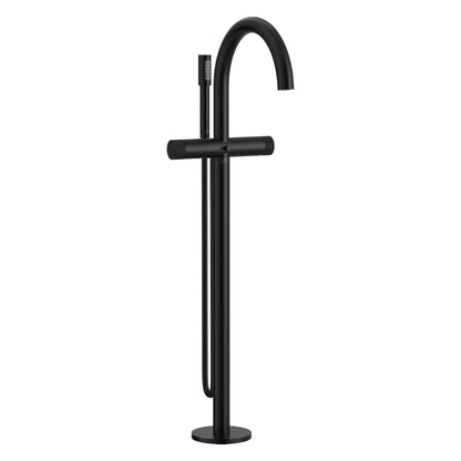Grohe Atrio Private Collection 2-Handle Freestanding Matte Black Tub Filler With Knob Handles and 1.75 GPM Hand Shower