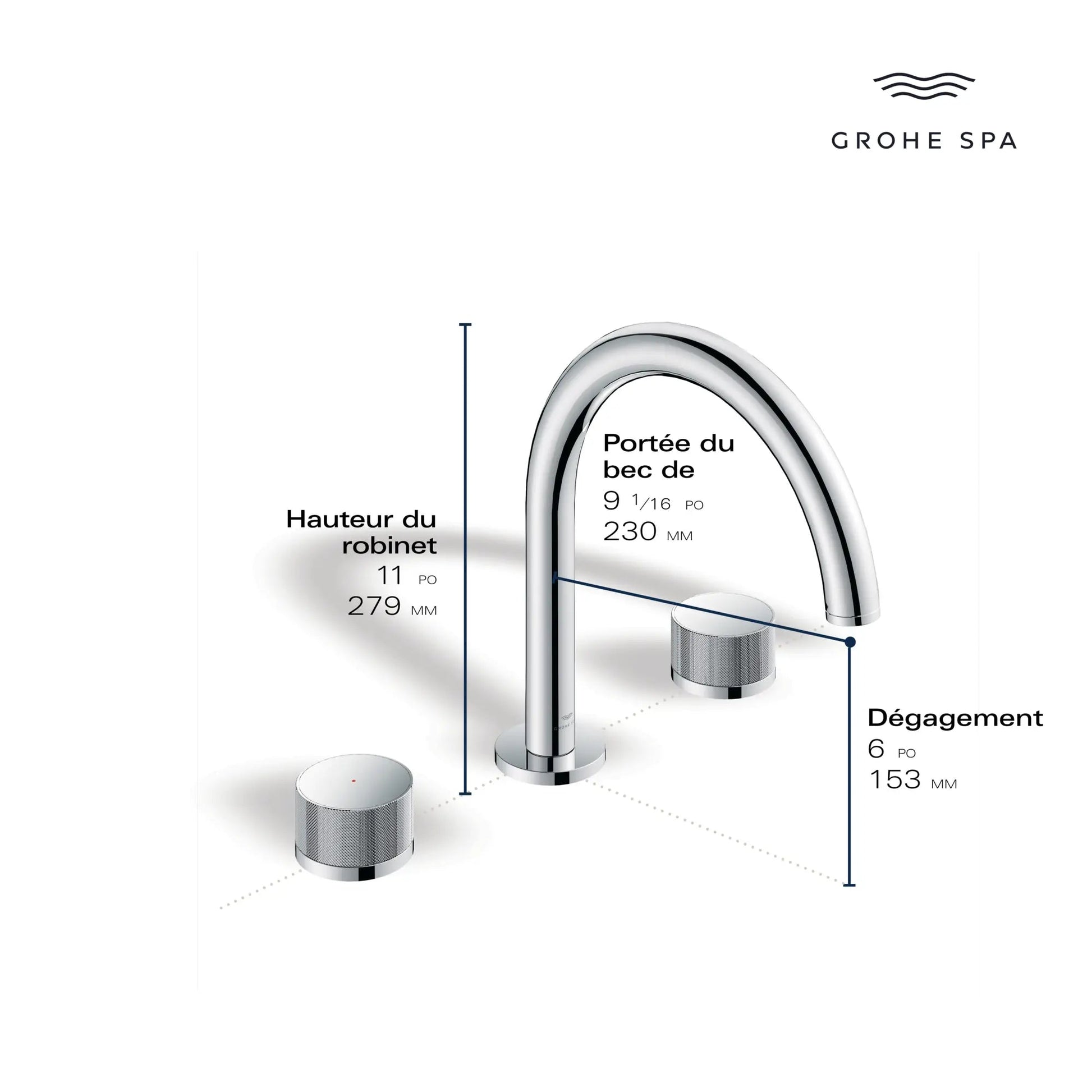 Grohe Atrio Private Collection 3-Hole 2-Handle Deck Mount Brushed Warm Sunset Roman Tub Faucet With Knob Handles