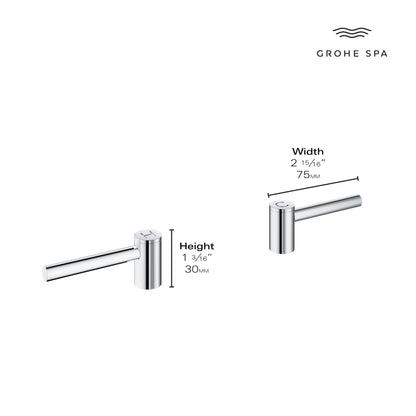Grohe Atrio StarLight Chrome Lever Handles For Sink Faucet (Pair)