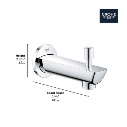 Grohe BauLoop 13287001 StarLight Chrome Diverter Tub Spout