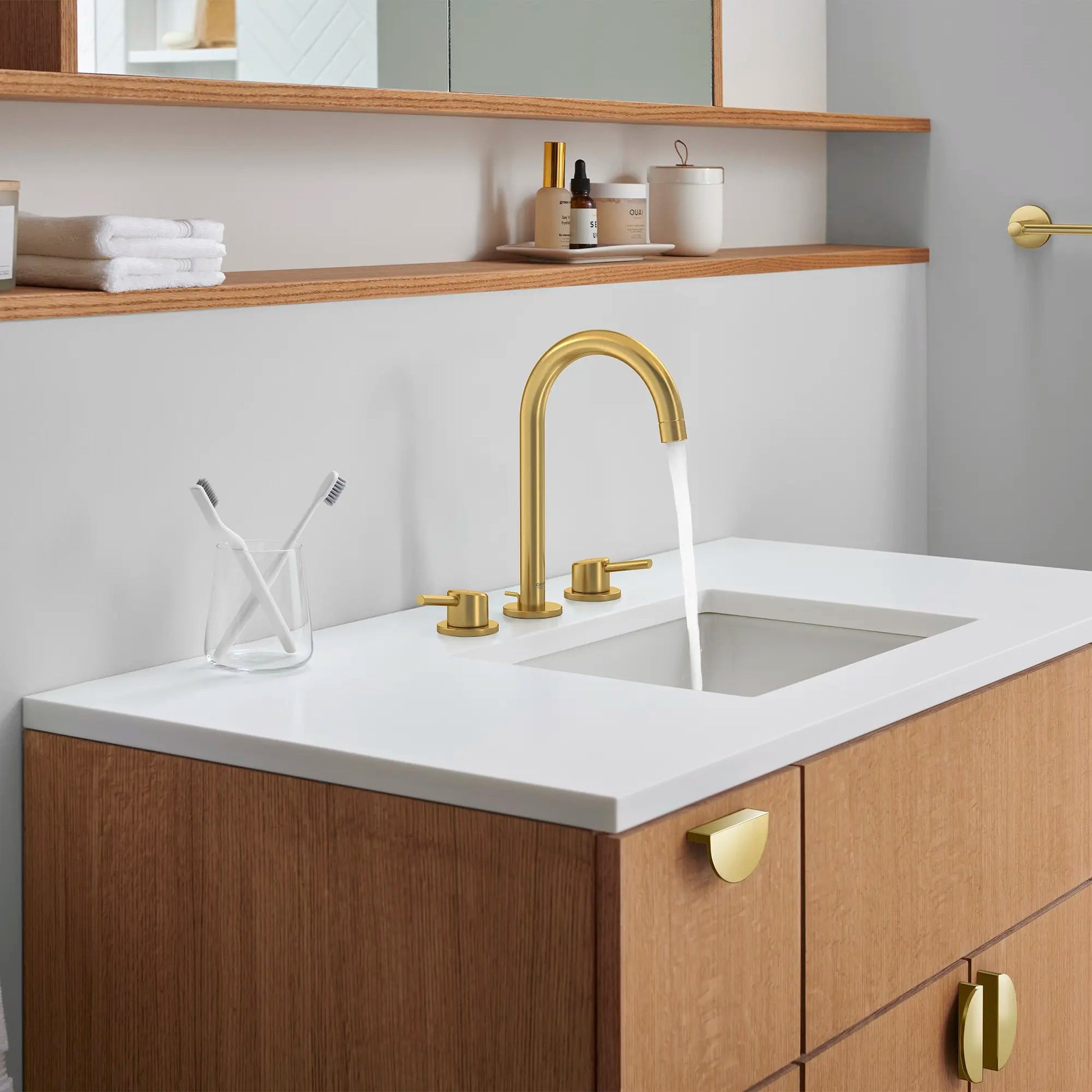 Grohe Concetto 1.2 GPM 8" Widespread Two Handle Brushed Cool Sunrise Faucet
