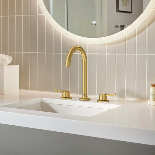 Grohe Concetto 1.2 GPM 8" Widespread Two Handle Brushed Cool Sunrise Faucet