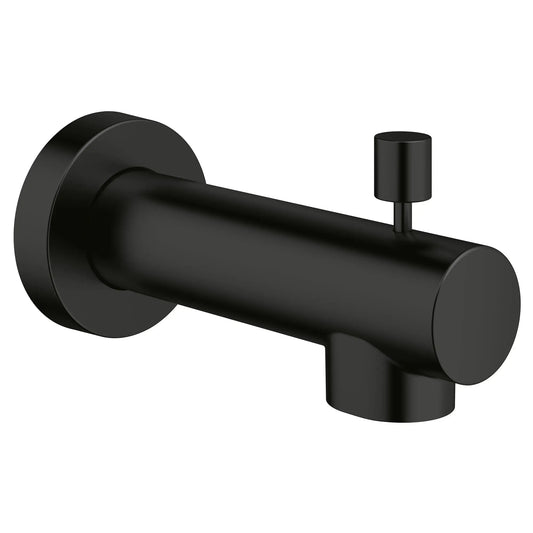 Grohe Concetto™ Brass Construction Matte Black Wall Mount Diverter Tub Spout