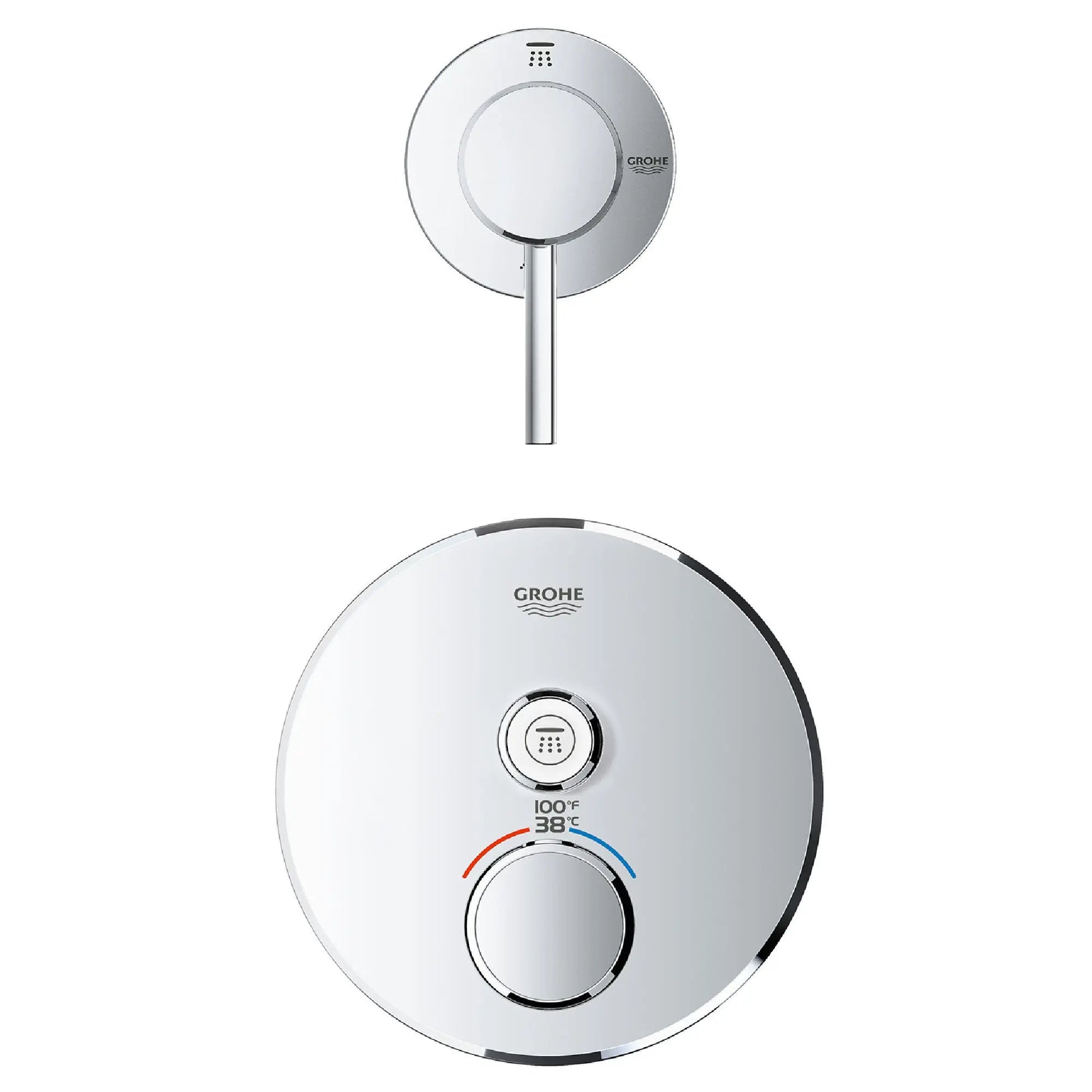 Grohe Concetto™ Metal Lever Handle StarLight Chrome 2-Way Diverter Trim