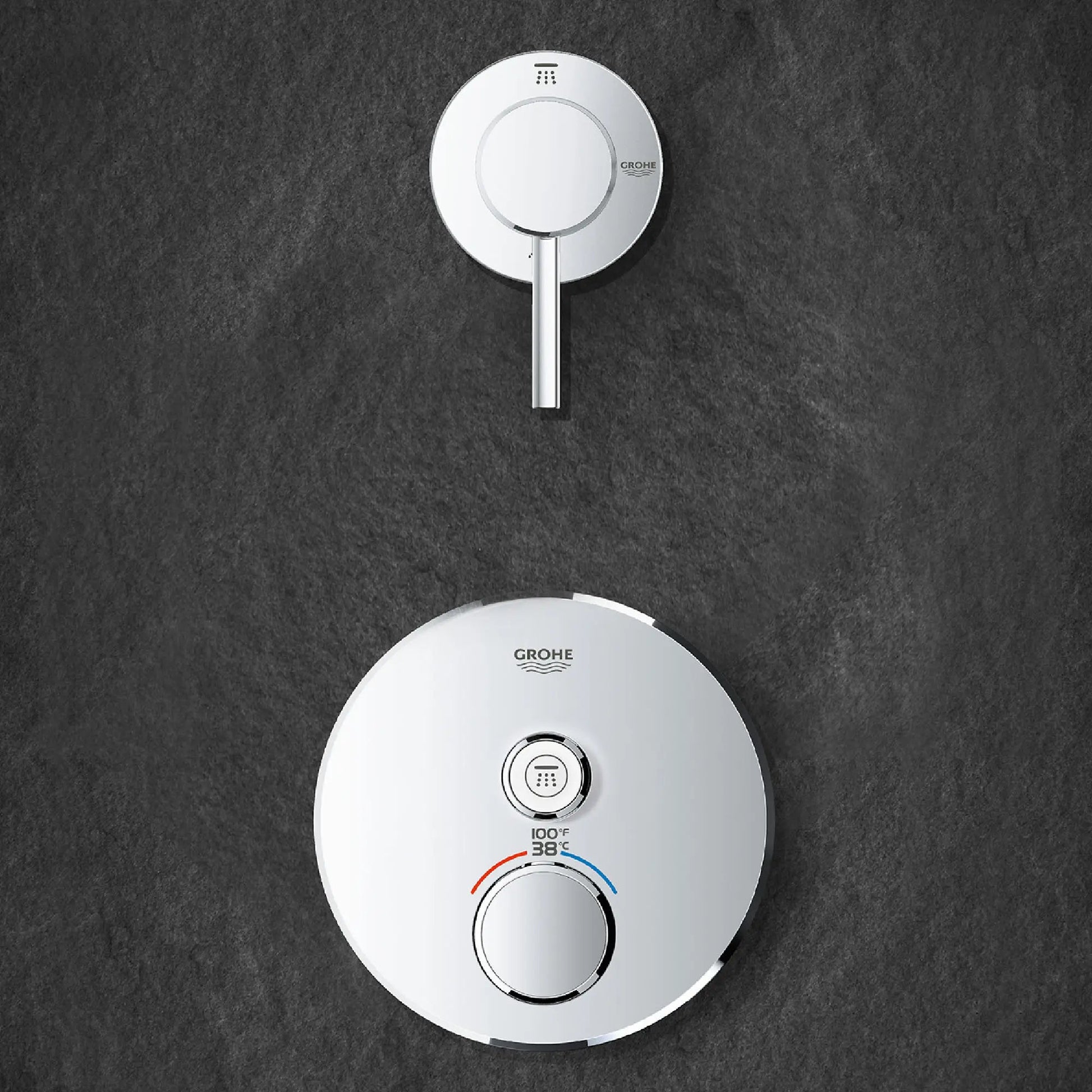 Grohe Concetto™ Metal Lever Handle StarLight Chrome 2-Way Diverter Trim