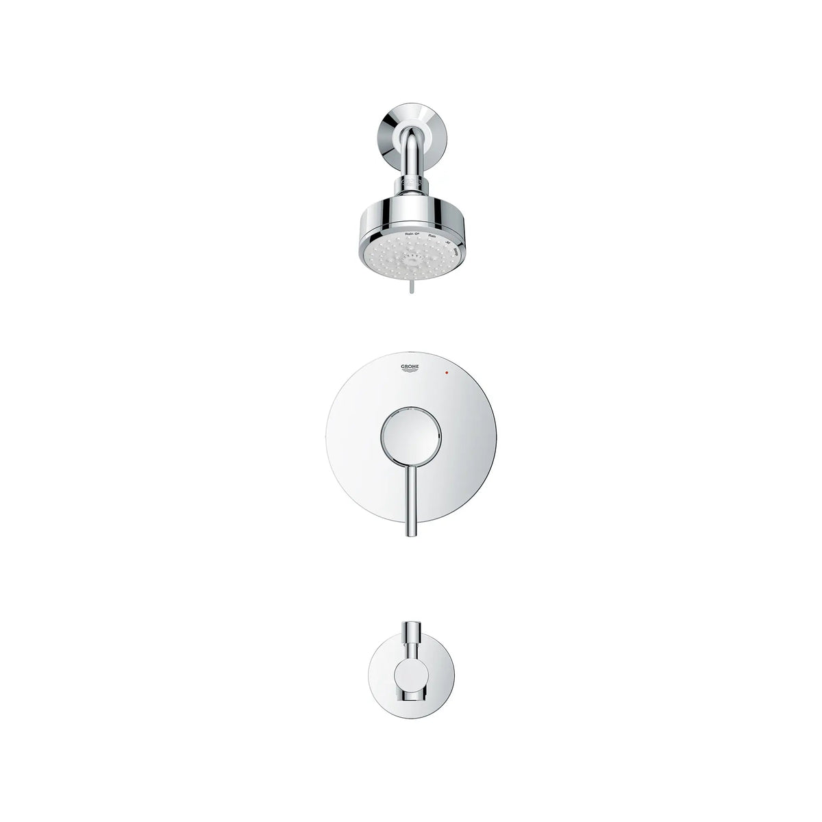 Grohe Concetto StarLight Chrome Pressure Balance Valve Tub and Shower Trim Kit