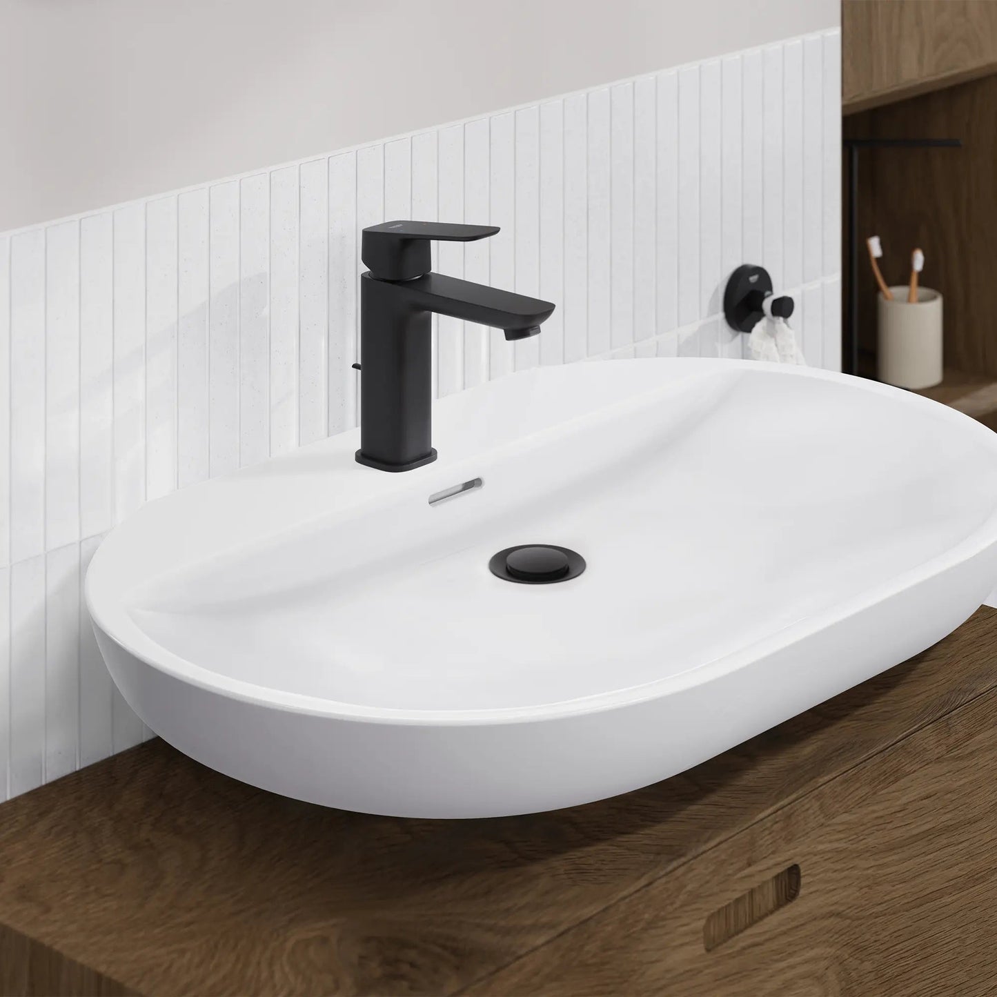 Grohe Cubeo 1.2 GPM Single Hole Single Handle Matte Black Infinity Faucet