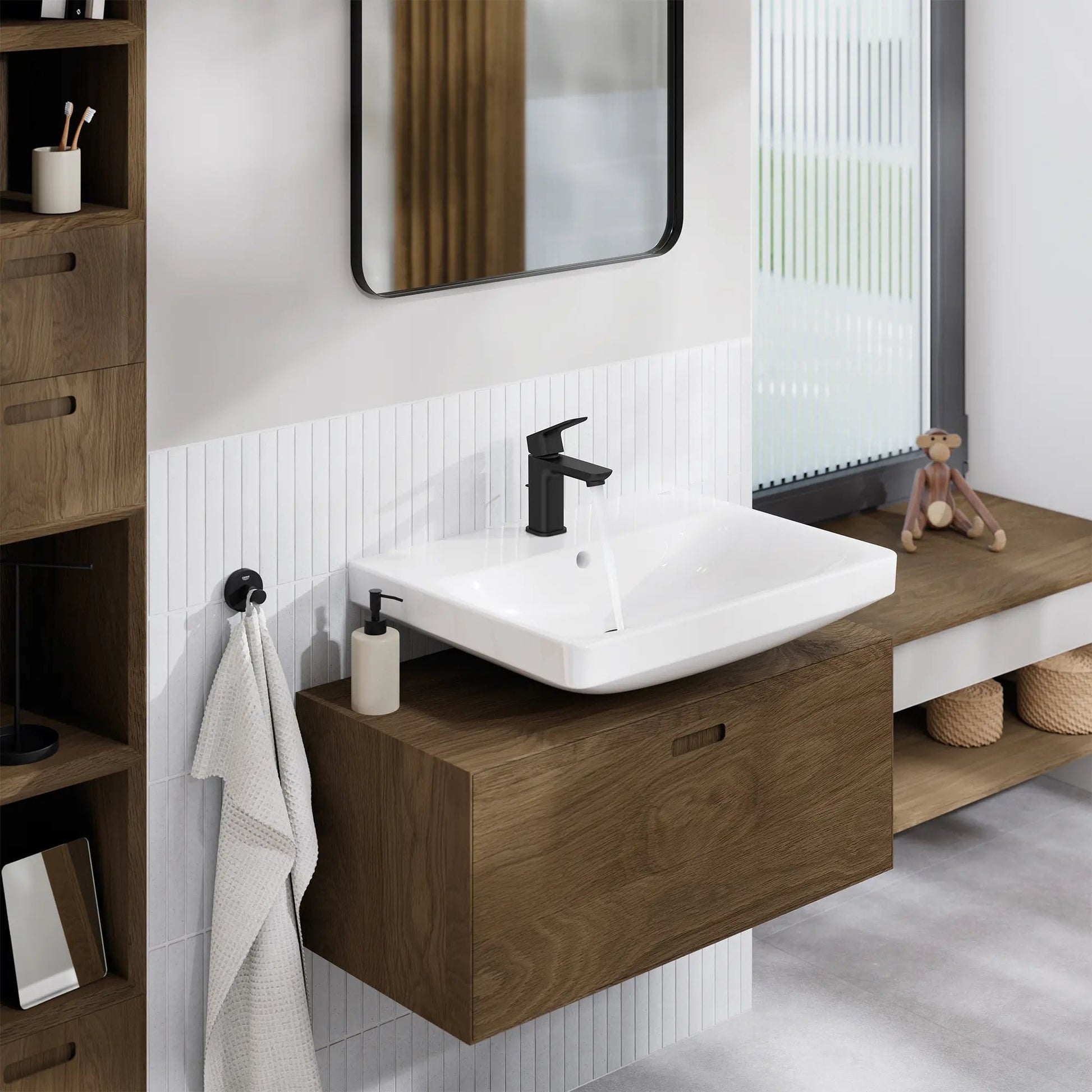 Grohe Cubeo 1.2 GPM Single Hole Single Handle Matte Black Infinity Faucet