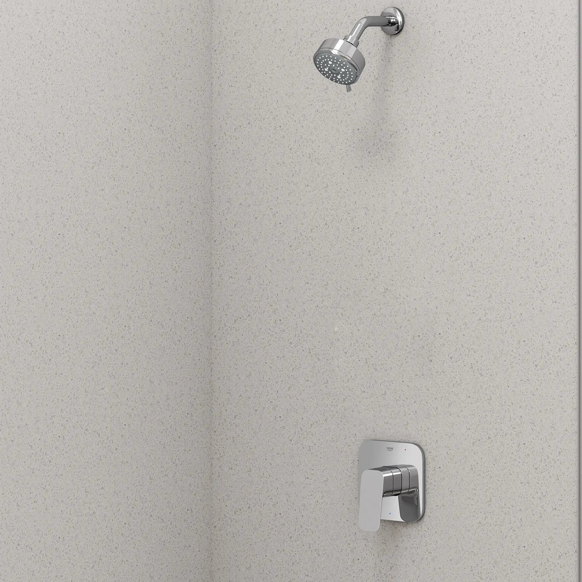 Grohe Cubeo 1.75 GPM Pressure Balance StarLight Chrome Valve Shower Trim Kit