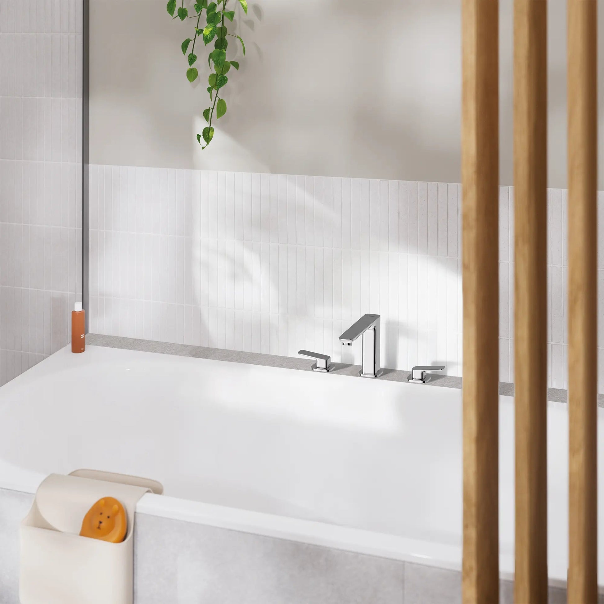 Grohe Cubeo 8" Two-Handle 1.2 GPM Star Light Chrome Widespread Faucet