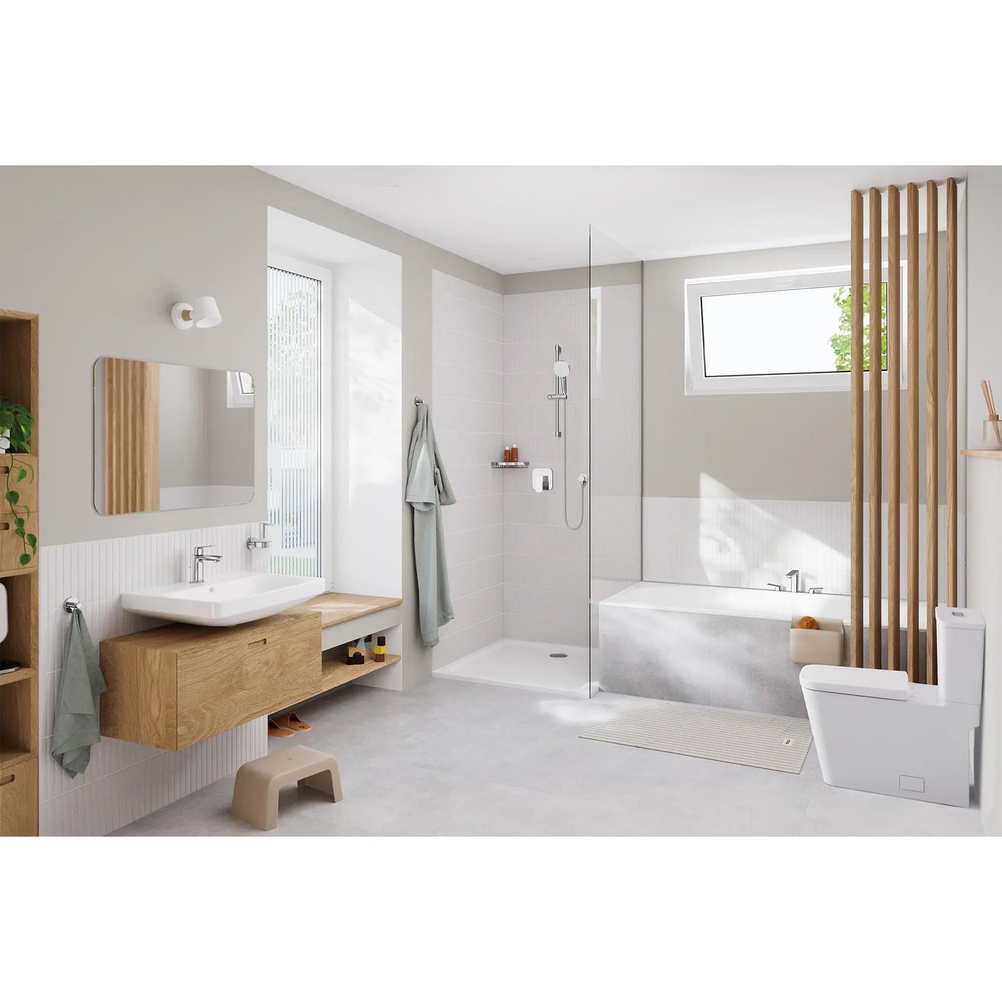 Grohe Cubeo 8" Two-Handle 1.2 GPM Star Light Chrome Widespread Faucet