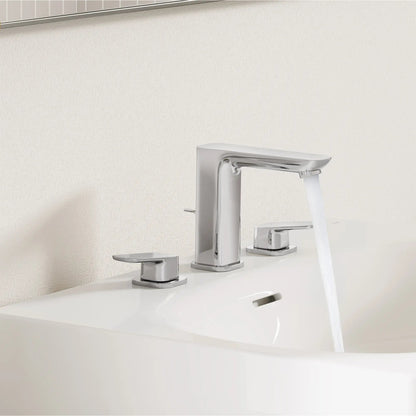 Grohe Cubeo 8" Two-Handle 1.2 GPM Star Light Chrome Widespread Faucet
