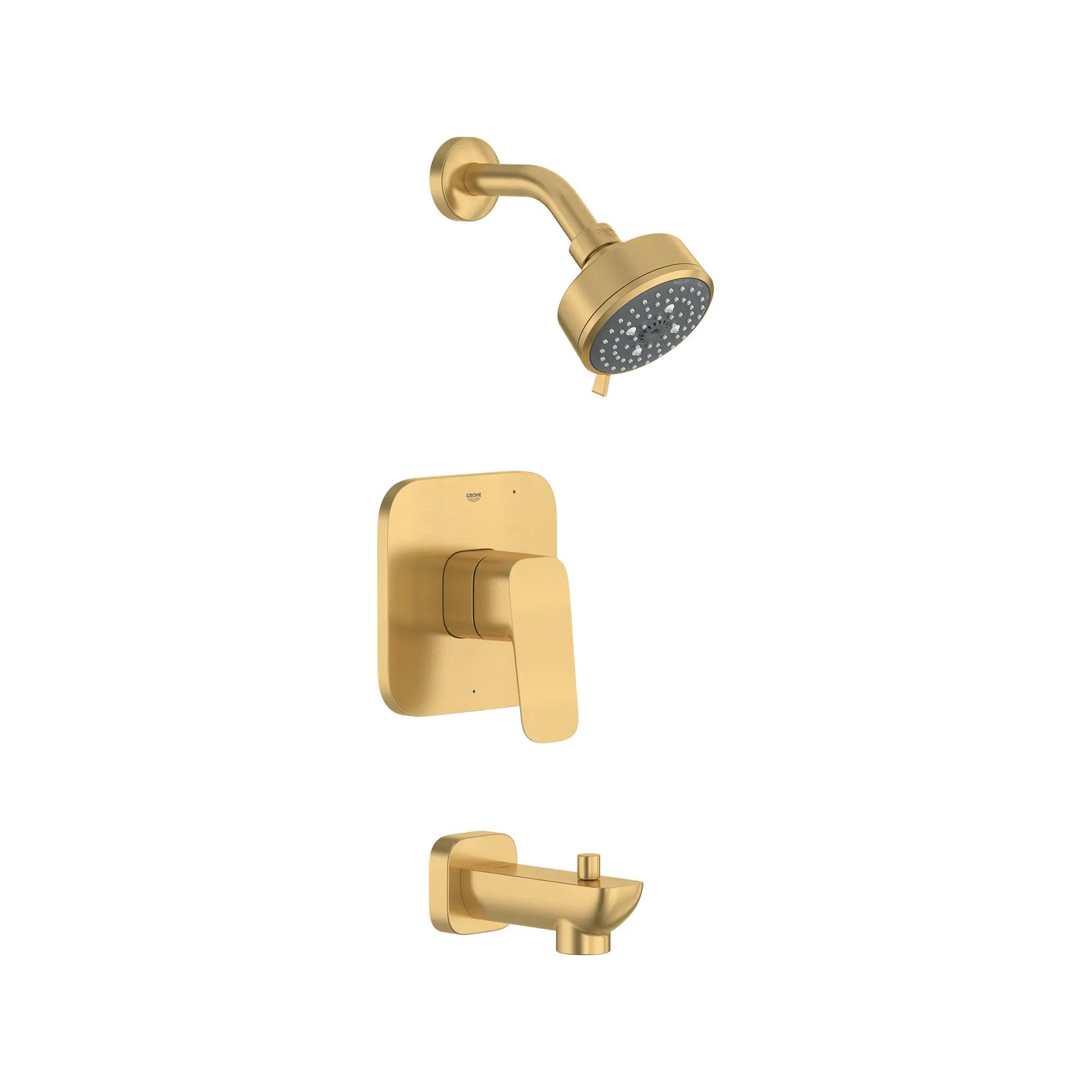 Grohe Cubeo Pressure Balance Valve Brushed Cool Sunrise Tub/Shower Trim Kit