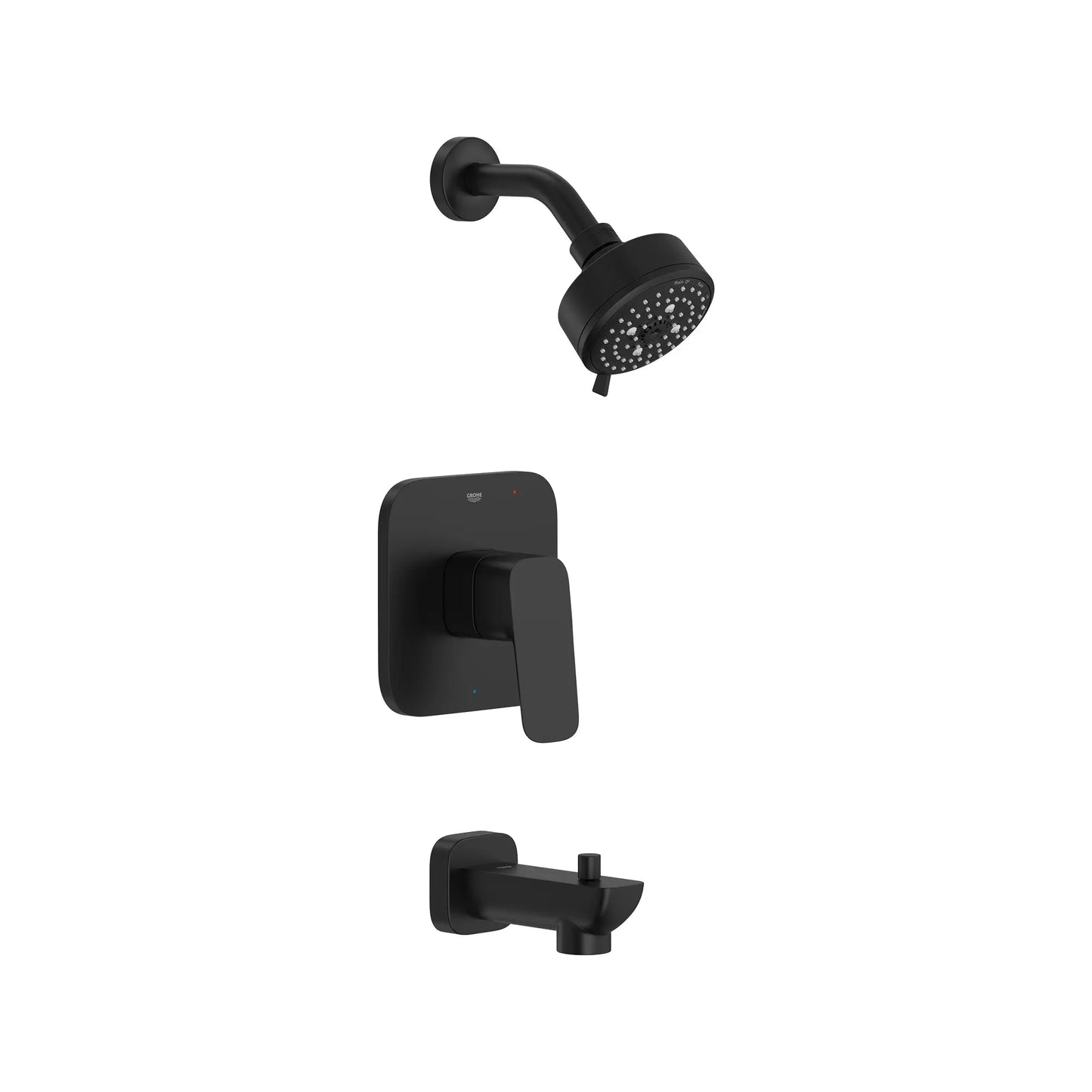Grohe Cubeo Pressure Balance Valve Matte Black Tub/Shower Trim Kit