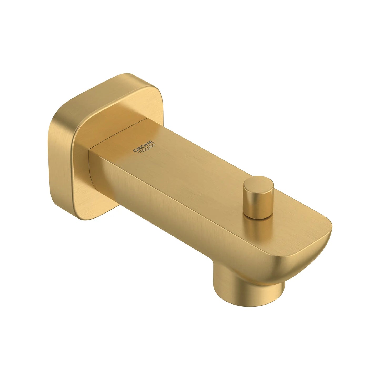 Grohe Cubeo StarLight Brushed Cool Sunrise Soft Square Shape Wall Mount Diverter Tub Spout