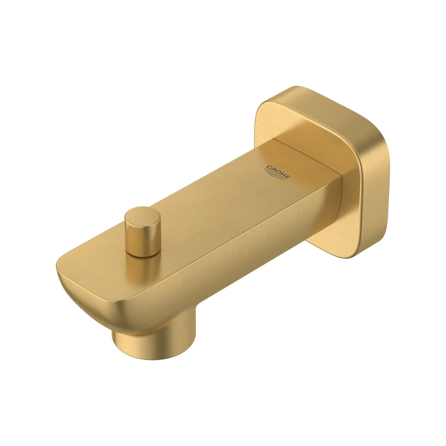 Grohe Cubeo StarLight Brushed Cool Sunrise Soft Square Shape Wall Mount Diverter Tub Spout