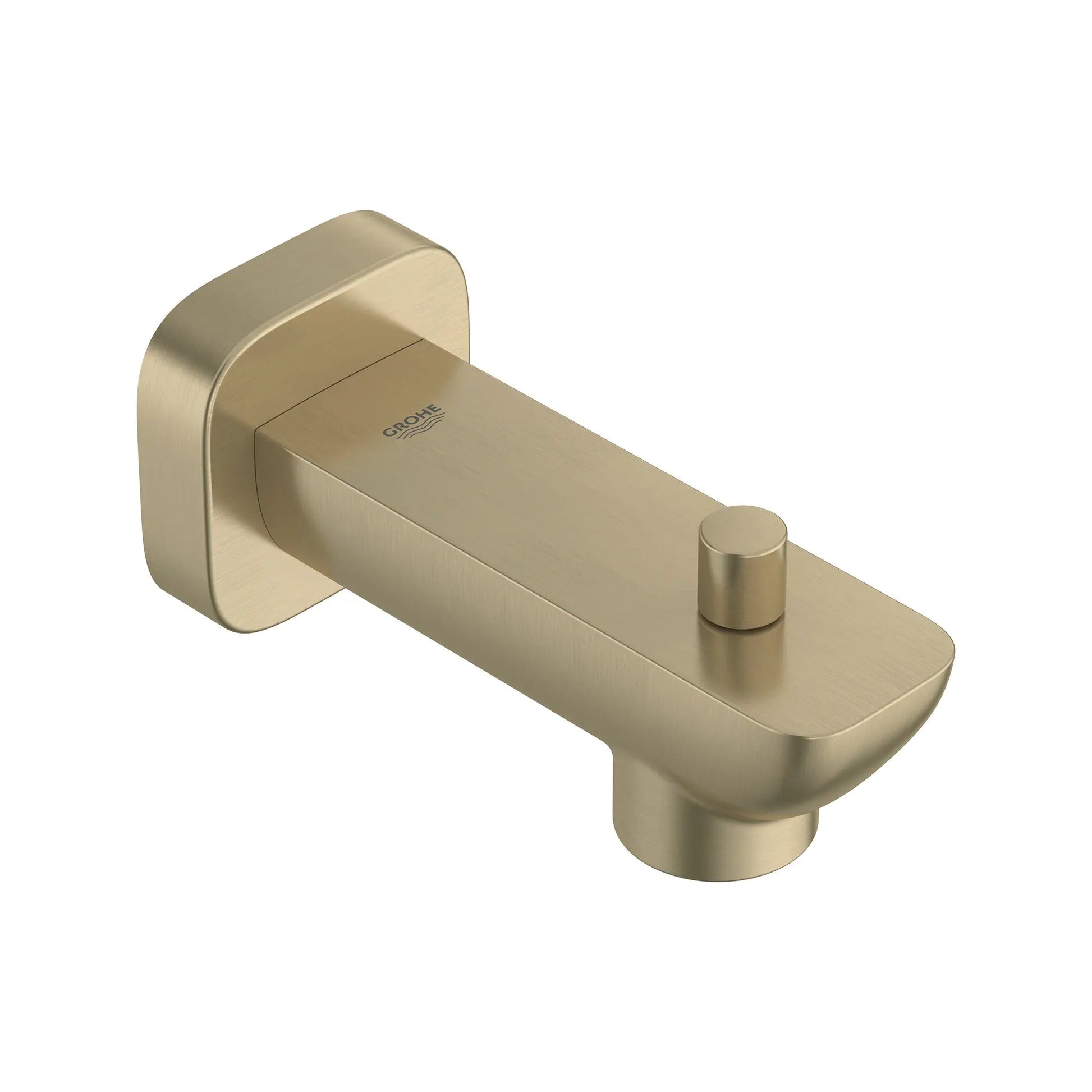 Grohe Cubeo StarLight Brushed Nickel Infinity Soft Square Shape Wall Mount Diverter Tub Spout