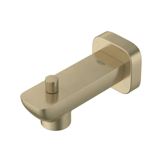 Grohe Cubeo StarLight Brushed Nickel Infinity Soft Square Shape Wall Mount Diverter Tub Spout