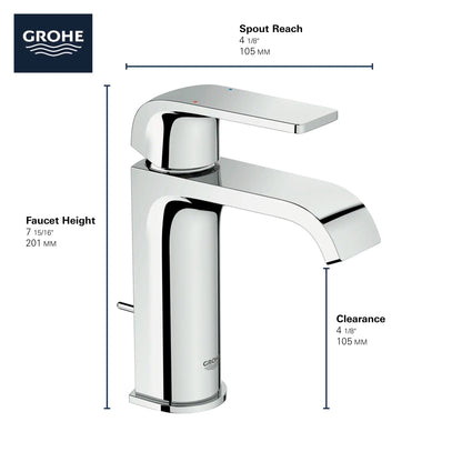 Grohe Defined 1.2 GPM Single Handle StarLight Chrome Faucet