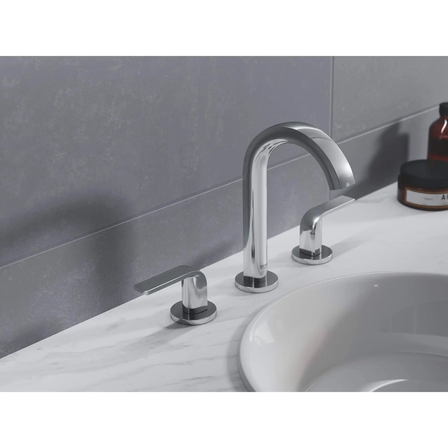 Grohe Defined 8" Two-Handle 1.2 GPM Star Light Chrome Widespread Faucet